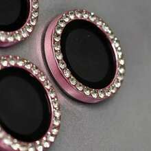 4pcs Rhinestone Lens Protector Stickers Compatible With Apple 17 Pro Max/16/15/14/13/12/11 Series, Anti-Scratch Anti-Drop, Ultra-Clear Pixel Camera Lens Protective Film - Silver - View 7