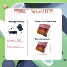 AXH Multi-Function Neck & Shoulder Massager, Home Neck & Back Kneading Tool, Equipped With Adjustable Heat Therapy & Massage Functions (6 Massage Buttons), Massage Vibrator - EU C Type Plug(220-240V) - View 3