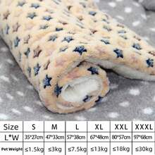 Estera de franela para mascotas, cama para perros y gatos, estera gruesa para dormir, manta para perros, estera para cachorros, gatitos, cama para perros pequeños y grandes JWPR - Una estrella blanca rosa - Ver 3