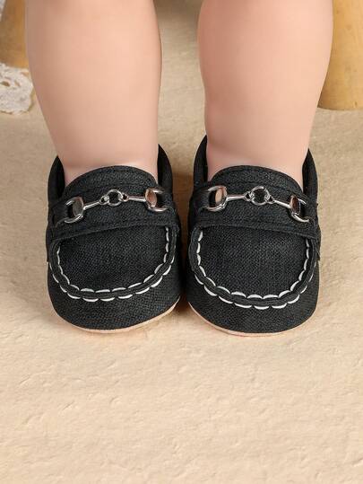 1 Pair Casual Cute Infant Boy Slip-On Shoes Suitable For Newborns 0-3-5 Months, Fit For Spring & Autumn