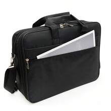 1pc Fashion Versatile New Large Capacity Men's Briefcase, Commuter Laptop Bag - Black - View 11