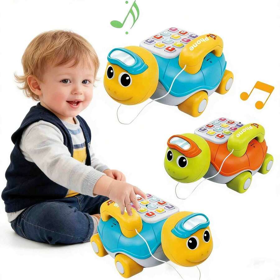 1pc Interactive Baby Music Toy - Baby Phone Toy With Telephone, Piano Music And Lights, Sensory Education Toy For Infants, Develops Motor Skills And Cognitive Abilities, Fun Design, Easy-Grip Handle, Early Education Gift For Boys And Girls