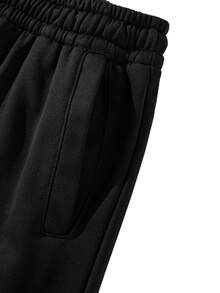 Men's Retro Banknote Print Summer Pants - Black - View 10