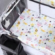 Cuna Corral Plegable Bebé Con Y Mosquitero Y Cambiador, Corral para Bebe Baratos, Corralitos Multifunción,Corral de juegos, Plegable Y Portátil,Cama De Viaje Y Corral De Juegos Exterior,Color Negro - negro - Ver 10