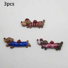3個/6個/9個臘腸犬幼犬卡通冰箱磁鐵，趣味動物可愛3D樹脂磁性冰箱磁鐵，獨特，家居、廚房和辦公室裝飾，家居裝飾，生日禮物母親節禮物 - 多色 - 查看 9
