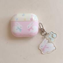 Bộ 2 ốp tai nghe in hình thỏ, ốp tai nghe có mặt dây chuyền hình nơ, ốp bảo vệ tai nghe chống rơi IMD phù hợp với 1/2/3/4/Pro - Hồng - Xem 18