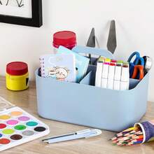 Portable Handheld Storage Box, Makeup Organizer Box, Can Store Eyeshadow, Makeup Brushes, Etc., Can Be Placed On Bathroom Countertop, Multi-Functional Storage Rack, Essential For Back To School. Stackable Storage Boxes, Suitable For Bathroom, Office, Crafts Or Study Supplies Storage - Multicolor - View 18