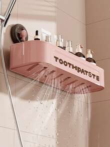 Sugkoppsborrfritt förvaringsställ, badrumsmöbelorganisatör - Multifärgad - Visa 8