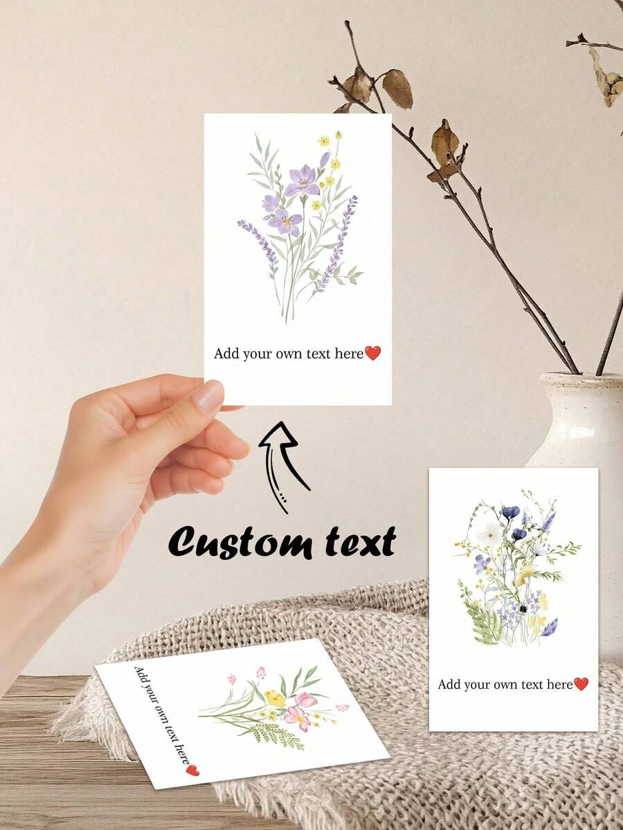 Customized Posters, Graduation Posters, Graduation Invitations, Graduation Cards, Gift Box Cards, Gift Cards, Paper Box Cards, Birthday Cards, Graduation Season, Invitations, Commemorative Cards - Floral Greeting Card - View 1