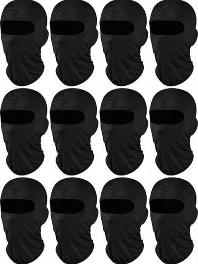 多件装男女通用纯色滑雪面罩/拉法帽，适合日常使用、户外旅行、徒步、滑雪、骑行