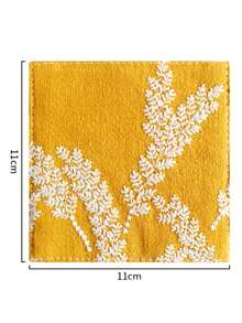 刺绣亚麻杯垫、家用餐垫、方形布艺茶几杯垫、餐垫、隔热垫、咖啡杯垫、桌面垫 - 彩色 - 查看 16