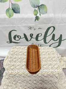 Creative Kitchen Utensil Storage Basket, Hotel Restaurant Cutlery Holder, Home Chopsticks Basket, Rectangular Rattan-Style Basket - Mocha Brown - View 6