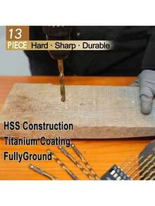 Bộ 19 mũi khoan xoắn HSS-Co bằng thép Cobalt kèm hộp kim loại, thích hợp cho thép không gỉ, gỗ, nhôm, nhựa, thiết kế thay mũi nhanh. - 19 chiếc - Xem 4