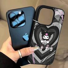 SANRIO 1个全新亚克力三层防震授权创意图案独特加厚保护手机壳，兼容苹果17 Pro Max/Air、16、11/12/13/14 Plus、XR、7/8 Plus、15 Pro Max - 黑色 - 查看 5