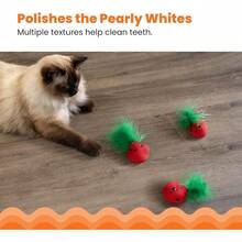 Catstages Strawbabies 3-Pack Catnip Toys Dental Crinkle Teething Toys Kittens And Indoor Cats, Interactive Pink - 草莓寶寶 + 均碼 - 查看 4