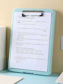1 pieza Caja organizadora de archivos tamaño A4, organizador de exámenes estudiantiles, portafolios de alta capacidad para libros de información, adecuado para oficina y almacenamiento de archivos estudiantiles, multiusos, fácil de guardar - A - Ver 14