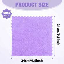 6 paquete de toallas de mano tipo spa - 10x10 pulgadas, toallas faciales altamente absorbentes para gimnasio, cabello, rostro, paquete de toallas pequeñas - Multicolor - Ver 3