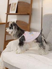 Small/Medium Dog & Cat Breathable Harness Vest - Cute Big-Eyed Cat Sleeveless Vest, Soft & Skin-Friendly Pet Clothing With Leash Ring, For Daily Walking - Multicolor - View 12