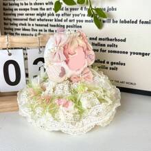 三件套婚纱礼服套装，适合10厘米娃娃，包含礼服和头饰（不含娃娃） - 彩色 - 查看 2
