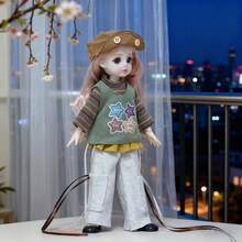 30cm/12" Vinyl Lolita Doll Toy, Cute Winter Style Outfit Set - Multicolor - View 6