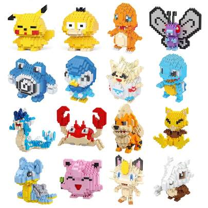 pokemon 302pcs Building Blocks Set, Including Cartoon Characters Like Butterfly, Suitable For Birthday Gift