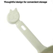 3 piezas Cucharas para arena de gato - Fácil de limpiar, cucharas de plástico resistente para arena de gato de mascotas - Ver 8