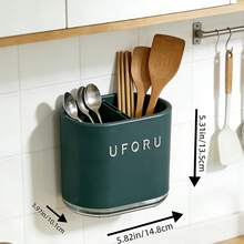 塑料餐具沥水收纳架，桌面餐具架，刀叉勺子托盘 - 彩色 - 查看 12