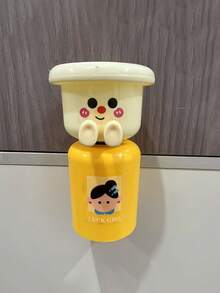 1/2 piezas Soporte de pared para cepillo de dientes, taza de enjuague magnética invertida, soporte de taza de enjuague con diseño de dibujos animados, estante de almacenamiento de cepillo de dientes montado en la pared, organizador de tocador de baño ahorra espacio para pasta de dientes y cepillo de dientes - Multicolor - Ver 12