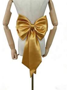 A Pink Satin Back Bow Cute Accessory Waist Decoration,Summer,Beach,Wedding - Multicolor - View 10