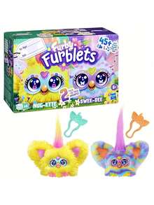 Furby Furblets Bub-Lee 迷你朋友，45+种声音和音乐，只会说 Furbish 语，电子毛绒玩具，粉色和白色，返校礼物，适合6岁以上儿童 - 彩色 - 查看 26
