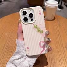 1个TPU材质粉色条纹蝴蝶结马提尼酒杯图案手机壳，适用于 17 Pro Max/17/16 Pro Max/15/13/12/11、S20 FE/A15/S24/A55、Note 11/Note 12/Note 13 Pro，全包防摔软壳保护套 - 白色 - 查看 4