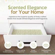 Chamomile Scented Drawer Liners For Dresser Drawers (10 Large Sheets, 19.7" X 14.4") - Non Adhesive Drawer Paper Liner For Bedroom Dresser &Amp; Closet Shelves By Lindau2019s Essentials - ColorA - View 2