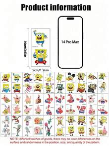 SpongeBob SquarePants 10pcs/20pcs Cartoon Character Stickers, Fun And Cute Themed Stickers Perfect For Birthday Party Favors Or Celebration Events - Multicolor - View 5