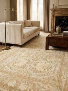 1pc Vintage Moroccan Floral & Stripe Pattern Soft Faux Wool Area Rug/Carpet/Mat, Suitable For Bathroom, Kitchen, Entryway, Hallway, Bedside, Living Room, Bedroom, Machine Washable 100% Polyester, Home Decor - Multicolor - View 5