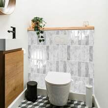 1/10 miếng dán tường tự dính họa tiết gạch xanh, giấy dán tường dạng gạch có thể tháo rời, chống thấm nước, thích hợp cho phòng khách, bếp, phòng tắm, phong cách Scandinavia. - A - Xem 5