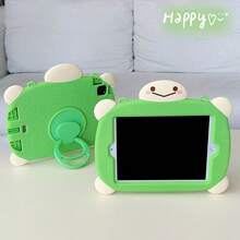 1pc Cute Turtle 360 Rotating Holder Suitable Compatible With Ipad 9.7 Protective Case, 7/8/9 Tablet Shell, 2022 Apple Air 5/4/3 9th Gen 10.2, Silicone Full Coverage Pro 11 2025 New Air Model - Green - View 4