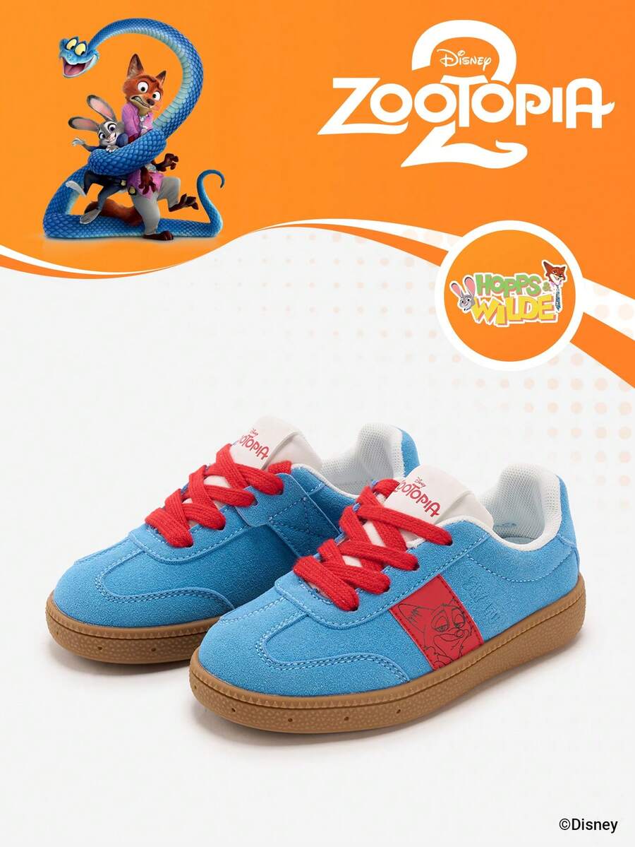 Disney 与《疯狂动物城2》官方联名款 | 一双儿童平底鞋,适合日常、假日运动和户外穿着,舒适贴合双脚,防滑、耐磨、透气 - 藍色 - 查看 1