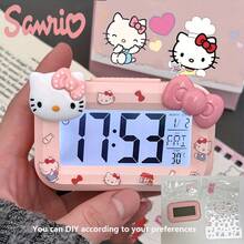 SANRIO 三麗鷗 Hello Kitty 粉色鬧鐘，大螢幕顯示，可愛動漫小夜燈桌面裝飾，適合宿舍與臥室，迷人禮物選擇，可愛鬧鐘 - 多色 - 查看 7