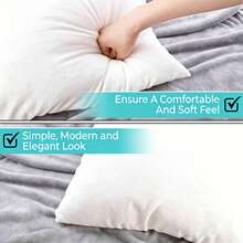 2/4-Piece Soft And Fluffy White Square Filler Pillow Inserts, Hypoallergenic 100% Fiber-Filled Core, Luxury Hotel Collection Standard, Machine Washable, Suitable For Living Room, Bedroom, Sofa Cushions, Office Chair Backrests, A Must-Have For Home. - Pearl White - View 8