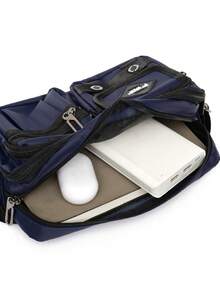 Túi đeo hông đa năng thời trang, nhiều ngăn, túi đeo chéo dã ngoại, thích hợp cho đạp xe. - Màu xanh lam - Xem 5