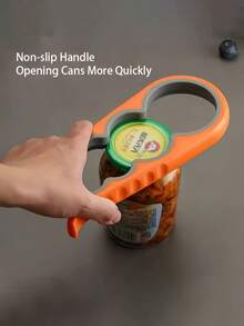2pcs Can Opener & Bottle Opener Set, Suitable For People With Weak Hands, Multi-Function Manual Jar Opener Easily Removes Lids, Non-Slip Handle, Convenient For Users With Less Strength, Effort-Saving Kitchen Tool - View 5