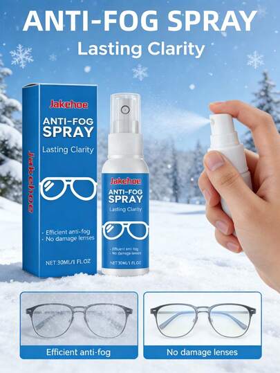 jakehoe Spray de limpieza antivaho para gafas. Este spray antivaho y de limpieza de lentes es adecuado para varios tipos de lentes, incluyendo gafas recetadas, gafas de moda y gafas de . La fórmula suave no dañará los recubrimientos de los lentes, dejando su visión clara y transparente después de su uso. El diseño de botella portátil le permite llevarlo cómodamente para su uso diario, actividades al aire libre, oficina y estudio. Simplemente rocíe y limpie para una limpieza sin esfuerzo.
