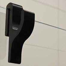 1 Heavy-Duty Modern-Style Glass Door Hook, Suitable For Wall-Mounted Towel Racks In Frameless Showers. Multi-Functional, Strong Load-Bearing Hook, Space-Saving Bathroom Storage Rack, Suitable For Towels, Bathrobes, And Coats - 白色 - 查看 4