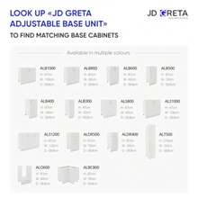 Adjustable Kitchen Base Unit Carcass - 600mm - Kitchen Cabinet Carcass - White Matt - 40cm - View 5