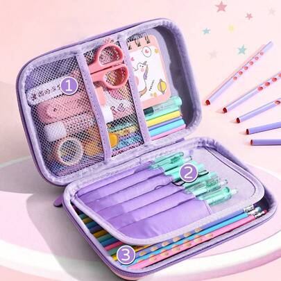 A Large Capacity Pencil Case, Made Of 3D EVA Material, A Stationery Storage Box, A New Color Pencil Case For Primary And Secondary School Students, A Cartoon Pencil Case
