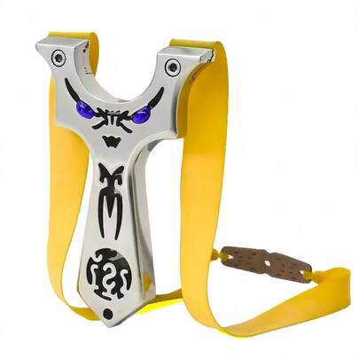 1ps Slingshot For Outdoor Hunting & Target Practice, Heavy Duty Hunting Slingshot With Rubber Bands Mouse ,Repellent Tool, Random Color For Leather Pouch