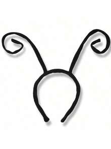 1pc Black Velvet Faux Worm/Tentacle Headband | Ladybug Ant Hair Hoop Accessory, Party Headband Accessory, Unisex Adult Size - Multicolor - View 4
