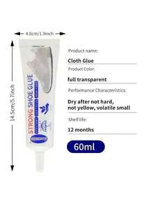 60克氰基丙烯酸酯瞬干胶，超强凝胶控制型，透明，适用于塑料、木材、金属、工艺品和维修 - 透明色 - 查看 11