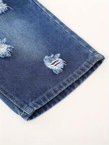 2026 New Summer Boys Loose Denim Shorts, Children Mid-Length Pants, Fashion Five-Minute Pants - Medium Wash - View 9