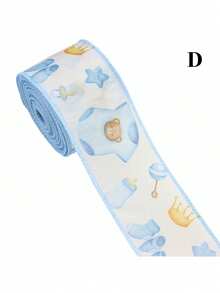 5 Yards Light Blue Satin Ribbon, Suitable For Baby Shower Decorations, Gift Wrapping, Making Bows, Boxes And Table Decor - Multicolor - View 12
